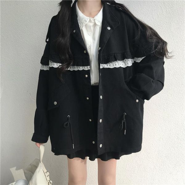 women's jackets gothic cargo jacket female japanese preppy style lace stitching cardigan vintage harajuku casual loose punk hip-hop out, Black;brown
women's jackets gothic cargo jacket female japanese preppy style lace stitching cardigan vintage harajuku casual loose punk hip-hop out, Black;brown