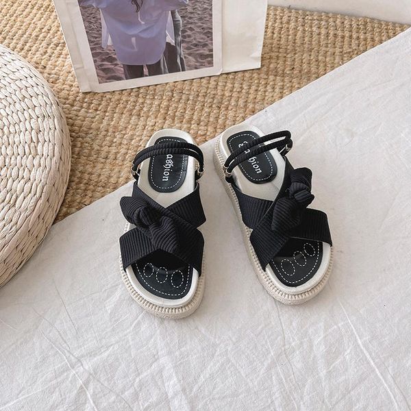 sandals thick soled summer woman 2021 women's party silver color flat shoes women high heel bow exterior, Black
sandals thick soled summer woman 2021 women's party silver color flat shoes women high heel bow exterior, Black