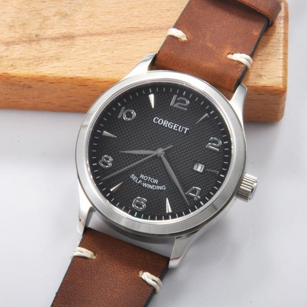 wristwatches fashion 42mm mechanical watch clock luxury brand leather sapphire crystal calendar automatic men wristwatch, Slivery;brown
wristwatches fashion 42mm mechanical watch clock luxury brand leather sapphire crystal calendar automatic men wristwatch, Slivery;brown
