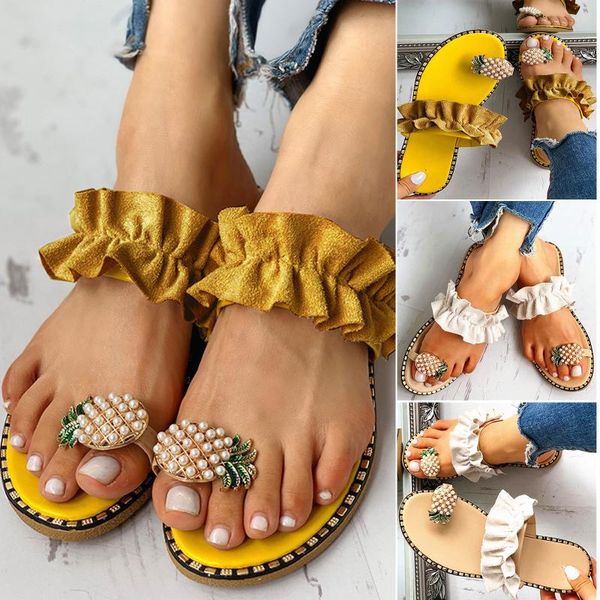slippers 2021 women's summer pineapple shape rhinestone crystal slip-on slide sandals open toe single band non-slip flat, Black
slippers 2021 women's summer pineapple shape rhinestone crystal slip-on slide sandals open toe single band non-slip flat, Black