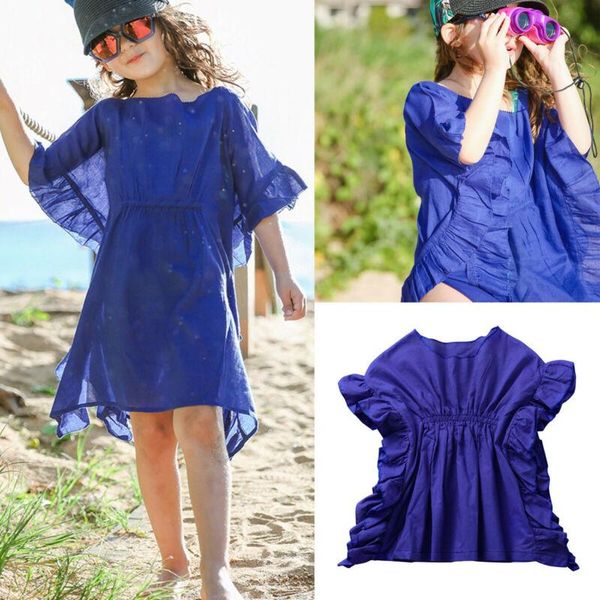 shirts summer toddler kid baby girls dress ruffles sleeve beachwear loose cover up, White;black
shirts summer toddler kid baby girls dress ruffles sleeve beachwear loose cover up, White;black