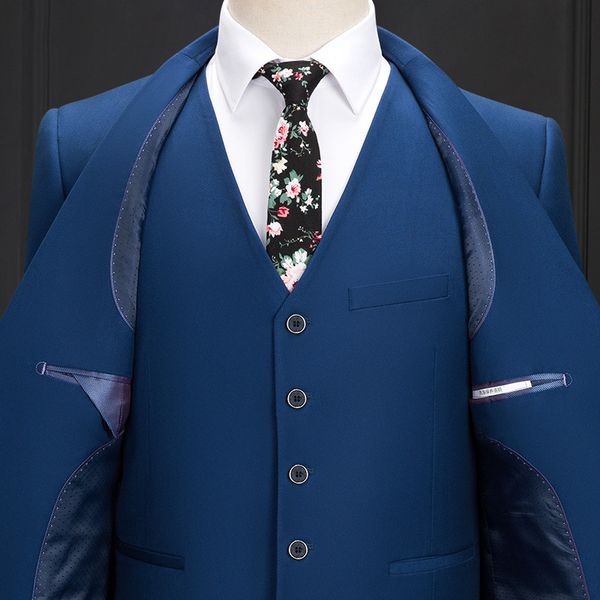 men's pure color two-button suit wedding three youth cultivate one's morality, White;black
men's pure color two-button suit wedding three youth cultivate one's morality, White;black