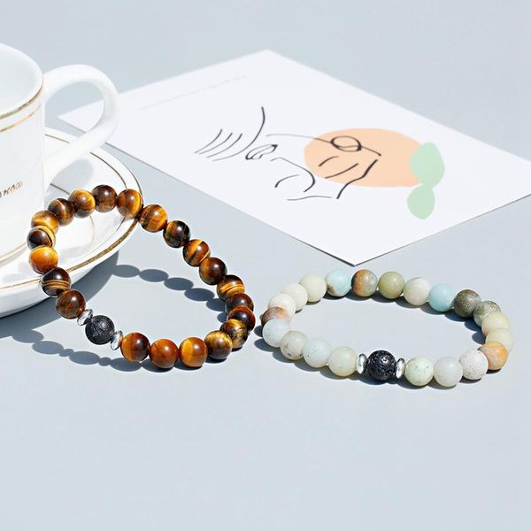 beaded, strands charm tiger eye stone beaded bracelet for men fashion yoga natural lava beads elastic bracelets, Black
beaded, strands charm tiger eye stone beaded bracelet for men fashion yoga natural lava beads elastic bracelets, Black