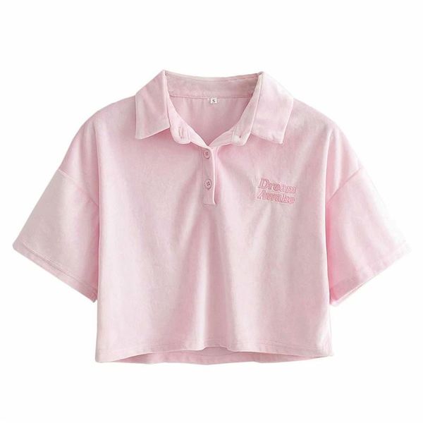 summer women casual short sleeve pink velvet blouse 2021 fashion dream awake letter turn-down collar shirt femme women's blouses & shi, White
summer women casual short sleeve pink velvet blouse 2021 fashion dream awake letter turn-down collar shirt femme women's blouses & shi, White