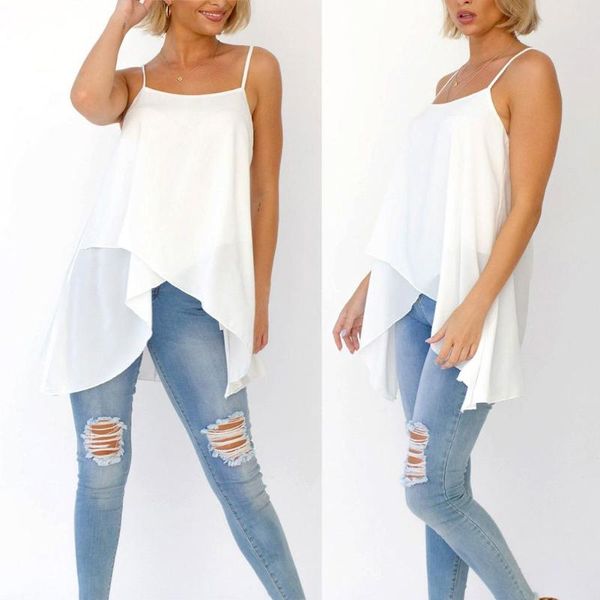 women's tanks & camis fashion women sleeveless irregular hem spaghetti strap tank camisole vest, White
women's tanks & camis fashion women sleeveless irregular hem spaghetti strap tank camisole vest, White