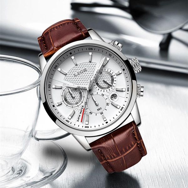 wristwatches lige mens watches quartz men clock waterproof chronograph leather sports relogio masculino, Slivery;brown
wristwatches lige mens watches quartz men clock waterproof chronograph leather sports relogio masculino, Slivery;brown