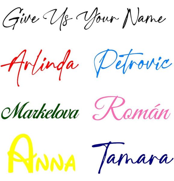 party decoration diy name wall decal sticker car window bumper custom personalized lettering door stickers size 12cm/18cm/29cm/57cm
party decoration diy name wall decal sticker car window bumper custom personalized lettering door stickers size 12cm/18cm/29cm/57cm