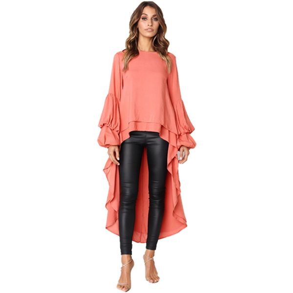2020 women summer elegant irregular o-neck chiffon blouses soft tunic casual solid breathable half batwing sleeve shirts, Tan;black
2020 women summer elegant irregular o-neck chiffon blouses soft tunic casual solid breathable half batwing sleeve shirts, Tan;black