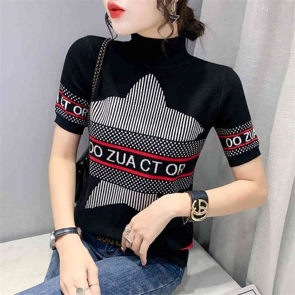 high neck sweater women's interior with autumn and winter design sense letter home short sleeved lapel pullover bottomed shirt, White
high neck sweater women's interior with autumn and winter design sense letter home short sleeved lapel pullover bottomed shirt, White