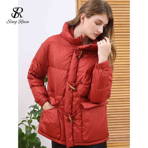women thicken hooded down jacket winter fashion oversized ultra light overcoat horn button white duck warm down coat 210419, Black
women thicken hooded down jacket winter fashion oversized ultra light overcoat horn button white duck warm down coat 210419, Black