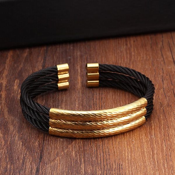 unique 3 layers charm stainless steel bracelets bangles men women jewelry sporty male open cuff bangles, White
unique 3 layers charm stainless steel bracelets bangles men women jewelry sporty male open cuff bangles, White