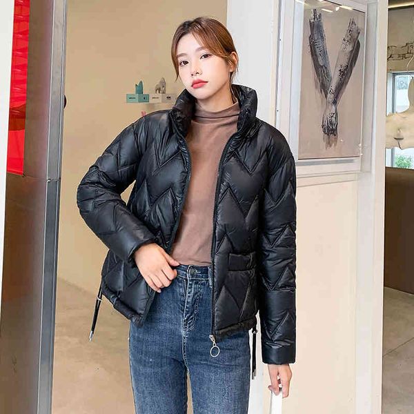 women's wool & blends winter women thick cotton padded jacket stand collar short down parkas female warm quilted zipper bubble coat lad, Black
women's wool & blends winter women thick cotton padded jacket stand collar short down parkas female warm quilted zipper bubble coat lad, Black
