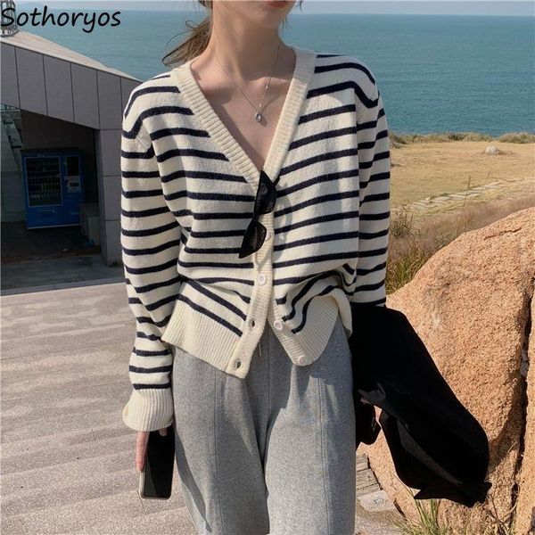 women's knits & tees vintage striped cardigans women sweaters fall v-neck outdoor casual long sleeve outerwear office ladies chic jumpe, White
women's knits & tees vintage striped cardigans women sweaters fall v-neck outdoor casual long sleeve outerwear office ladies chic jumpe, White