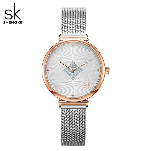 wristwatches shengke women watches quartz stainless steep mesh strap unique design dial waterproof relogio, Slivery;brown
wristwatches shengke women watches quartz stainless steep mesh strap unique design dial waterproof relogio, Slivery;brown