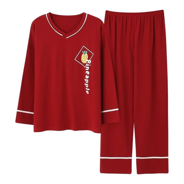 plus size 5xl sleep lounge pajama long sleeve + pant woman set cartoon print pyjamas cotton sleepwear for women 211106, Black;red
plus size 5xl sleep lounge pajama long sleeve + pant woman set cartoon print pyjamas cotton sleepwear for women 211106, Black;red