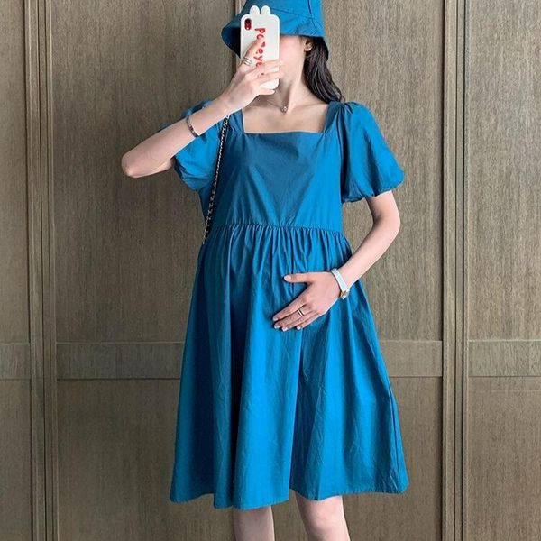 512# maternity clothes summer cotton square collar plain color short sleeves loose stylish dress pregnant women mom dresses, White
512# maternity clothes summer cotton square collar plain color short sleeves loose stylish dress pregnant women mom dresses, White
