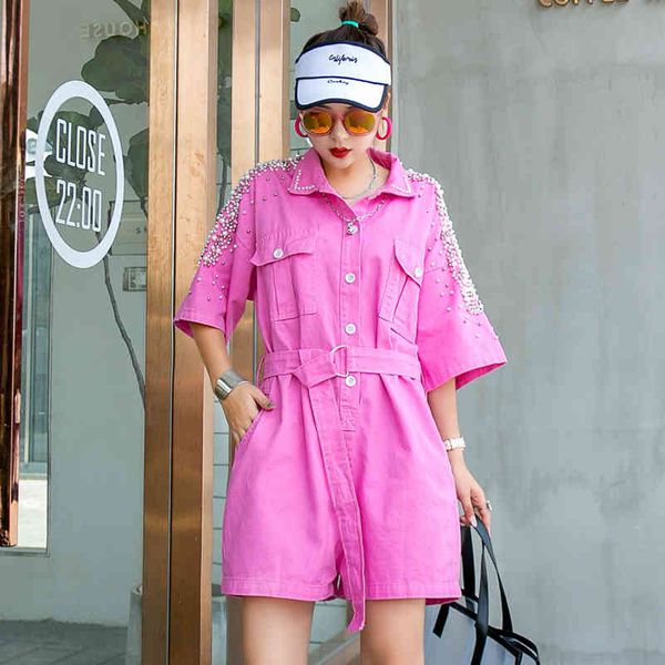 shirt summer korean style loose hip frizzy waistband student girl fashion designer overalls, White
shirt summer korean style loose hip frizzy waistband student girl fashion designer overalls, White