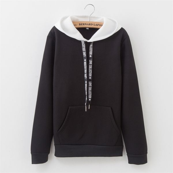 women's winter new solid color casual hoodies sweatshirts sleeve long sleeve sweatshirt sportswear 210426, Black
women's winter new solid color casual hoodies sweatshirts sleeve long sleeve sweatshirt sportswear 210426, Black