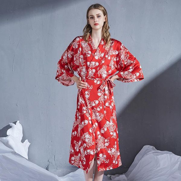 women's sleepwear women print flower kimono bath gown casual soft robe nightgown silky satin nightwear home dress intimate lingerie, Black;red
women's sleepwear women print flower kimono bath gown casual soft robe nightgown silky satin nightwear home dress intimate lingerie, Black;red