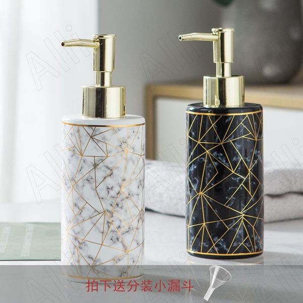 liquid soap dispenser european ceramic bottle marble texture deskshower gel container golden stroke decorative home bathroom accessories
liquid soap dispenser european ceramic bottle marble texture deskshower gel container golden stroke decorative home bathroom accessories