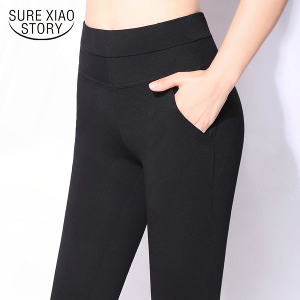 women flare high waist solid autumn spring plus size loose leisure wide leg pants suit trousers straight 7077 50 210417, Black;white
women flare high waist solid autumn spring plus size loose leisure wide leg pants suit trousers straight 7077 50 210417, Black;white