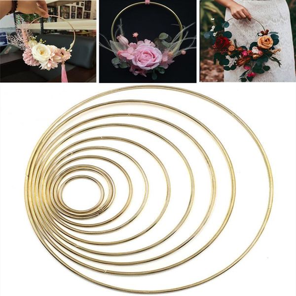 decorative flowers & wreaths 1 pc 10-40cm iron gold metal ring portable garland for baby shower wedding handmade wreath catcher decor wrap
decorative flowers & wreaths 1 pc 10-40cm iron gold metal ring portable garland for baby shower wedding handmade wreath catcher decor wrap