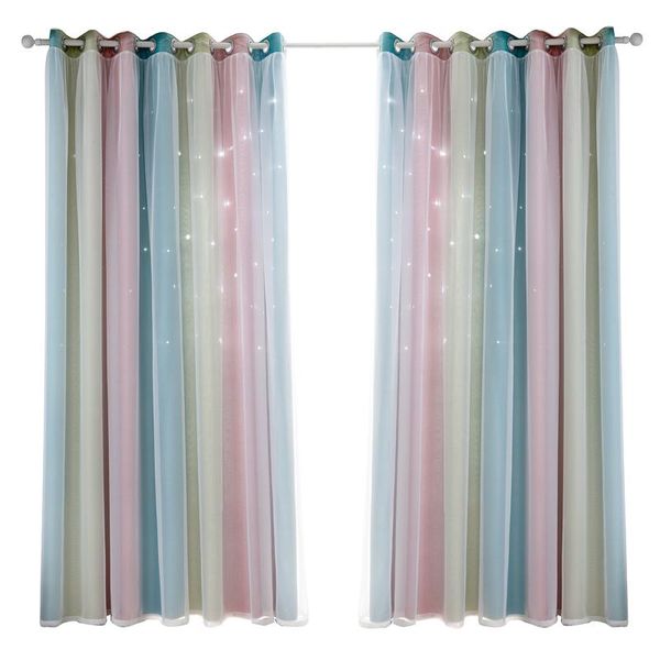 double-layer yarn tulle window curtain kids girls bedroom decor hollow-out stars curtains drapes eyelet living room d30 &
double-layer yarn tulle window curtain kids girls bedroom decor hollow-out stars curtains drapes eyelet living room d30 &