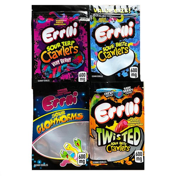 errlli sour crawlers edible plastic packaging bags very berry glow worms twisted shark 600mg smell proof package
errlli sour crawlers edible plastic packaging bags very berry glow worms twisted shark 600mg smell proof package