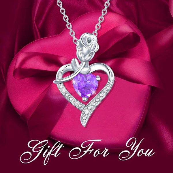 pendant necklaces fashion women's rose love heart necklace gift jewelry temperament valentine's day romance classic rhinestones, Silver
pendant necklaces fashion women's rose love heart necklace gift jewelry temperament valentine's day romance classic rhinestones, Silver