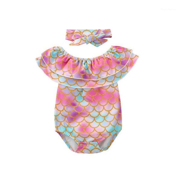 jumpsuits 2 pcs born casual outfits baby girl fish-scale pattern short sleeve round neck ruffle romper + headband1, Blue
jumpsuits 2 pcs born casual outfits baby girl fish-scale pattern short sleeve round neck ruffle romper + headband1, Blue