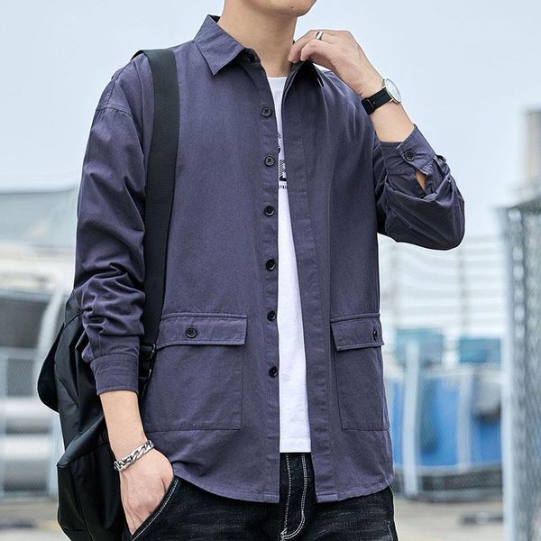 youth casual loose cardigan cotton solid long sleeve grey ordinary lapel men's shirt, White;black
youth casual loose cardigan cotton solid long sleeve grey ordinary lapel men's shirt, White;black