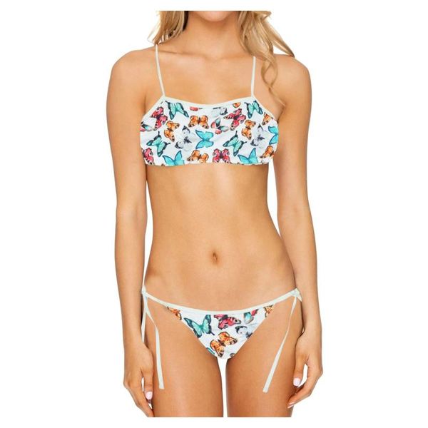 women's swimwear 2pcs swimsuit bikini set push-up padded butterfly bandage mid weist thong split and stylish beachwear 2021, White;black
women's swimwear 2pcs swimsuit bikini set push-up padded butterfly bandage mid weist thong split and stylish beachwear 2021, White;black
