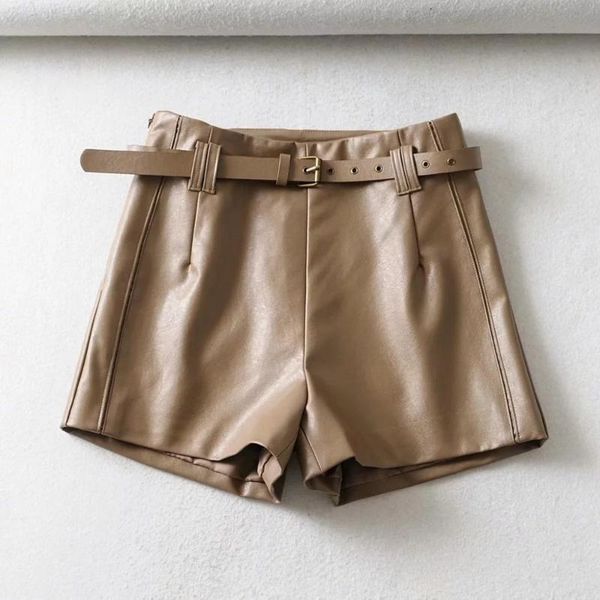 women's shorts fashion belt black leather women high waist short pants streetwear mini feminino womens, White;black
women's shorts fashion belt black leather women high waist short pants streetwear mini feminino womens, White;black