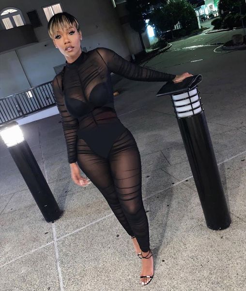 quality famous brand solid women jumpsuit transparent o neck long sleeve summer bodycon rompers, Black;white
quality famous brand solid women jumpsuit transparent o neck long sleeve summer bodycon rompers, Black;white
