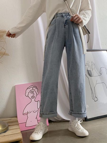 women's jeans wavsiyier wide-leg denim pants women woman streetwear korean style high waist trousers 2021 autumn winter vintage, Blue
women's jeans wavsiyier wide-leg denim pants women woman streetwear korean style high waist trousers 2021 autumn winter vintage, Blue