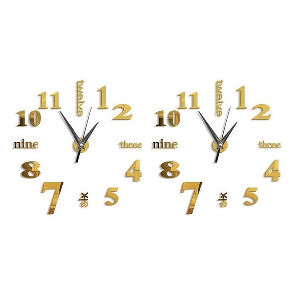 wall clocks 2x 3d large clock mirror sticker big watch home decor unique gift diy gold
wall clocks 2x 3d large clock mirror sticker big watch home decor unique gift diy gold
