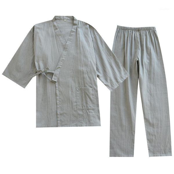 japanese men's lace-up gauze kimono robe sets summer cotton pajamas comfortable five-point sleeve home pajama set men pyjamas sleepwear, Black;brown
japanese men's lace-up gauze kimono robe sets summer cotton pajamas comfortable five-point sleeve home pajama set men pyjamas sleepwear, Black;brown