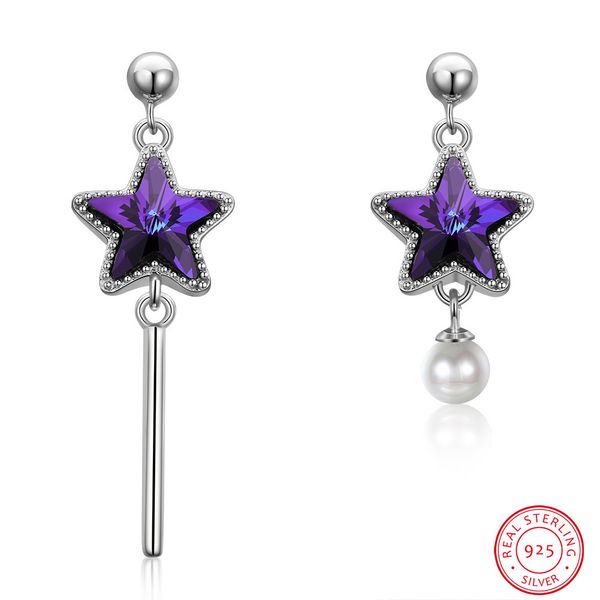 lekani adopts 925 sterling silver earrings from shi jia element crystal, female pentagram slim sve168, Golden
lekani adopts 925 sterling silver earrings from shi jia element crystal, female pentagram slim sve168, Golden