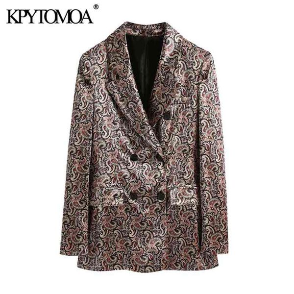 women fashion double breasted paisley print velvet blazer coat vintage long sleeve female outerwear chic 210421, White;black
women fashion double breasted paisley print velvet blazer coat vintage long sleeve female outerwear chic 210421, White;black