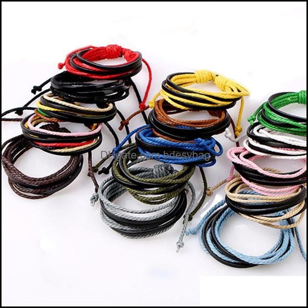 beaded strands jewelryweave braid wrap mtilayer bracelet adjustable leather women mens bracelets fashion will and sandy jewelry drop delive, Black
beaded strands jewelryweave braid wrap mtilayer bracelet adjustable leather women mens bracelets fashion will and sandy jewelry drop delive, Black