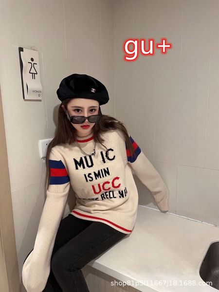 2022 designer gugci autumn and winter womens knitted bottoming shirt long-sleeved cotton round neck pullover warm sweater chris, White;black
2022 designer gugci autumn and winter womens knitted bottoming shirt long-sleeved cotton round neck pullover warm sweater chris, White;black