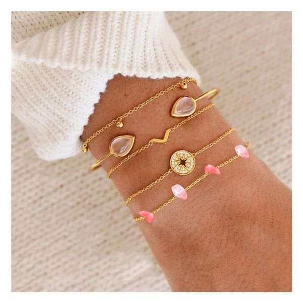 link, chain fashion boho crystal bracelets women golden hollow round pink stones charm link bracelet sets female jewelry party gifts, Black
link, chain fashion boho crystal bracelets women golden hollow round pink stones charm link bracelet sets female jewelry party gifts, Black