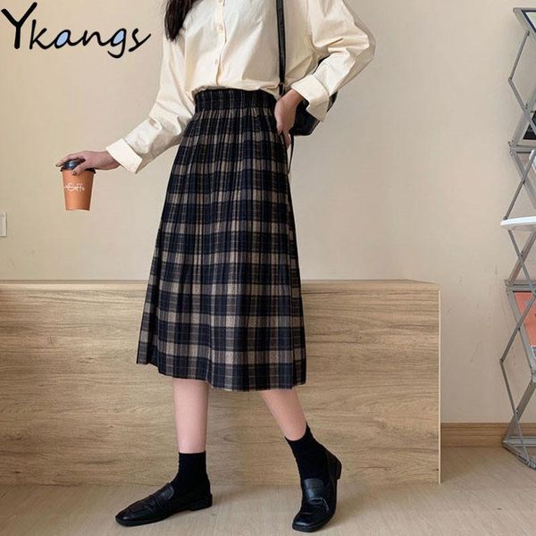 vintage plaid women pleated skirt autumn long girls high waist wool 2021 female warm thick winter woolen mujer skirts, Black
vintage plaid women pleated skirt autumn long girls high waist wool 2021 female warm thick winter woolen mujer skirts, Black