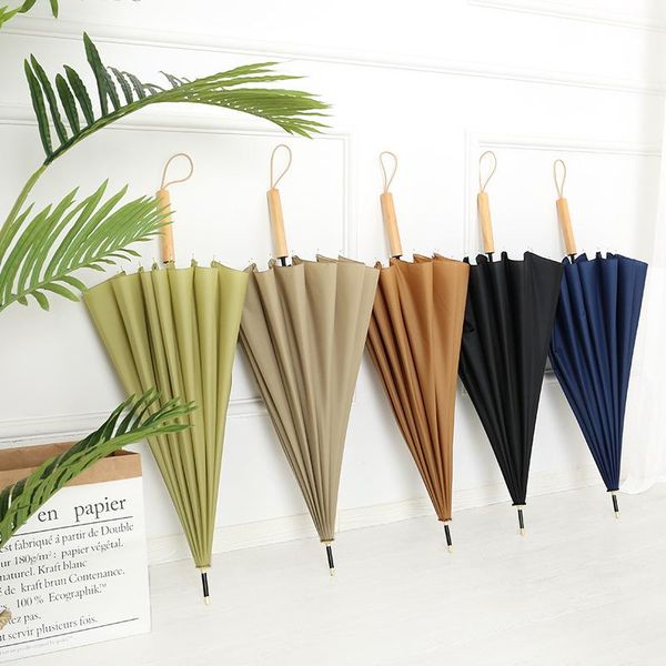 umbrellas women long-handle sunny and rainy umbrella wood handle classical 16 ribs solid female parasol
umbrellas women long-handle sunny and rainy umbrella wood handle classical 16 ribs solid female parasol