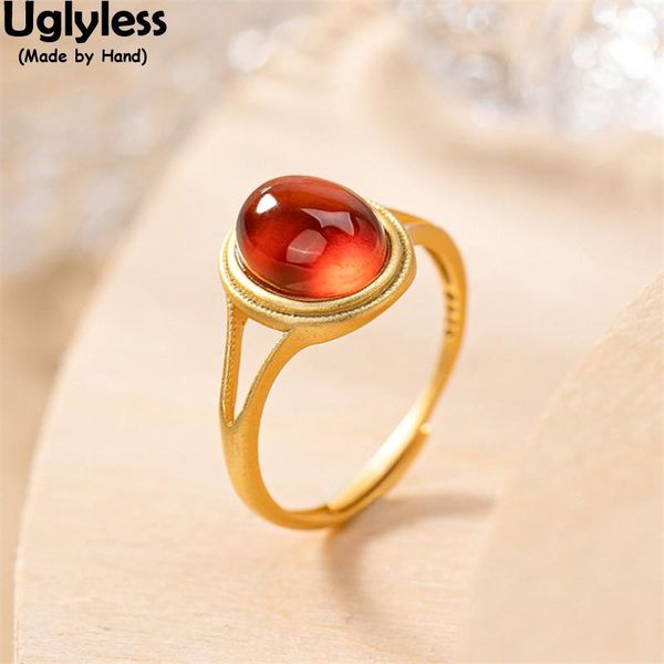 uglyless luxury garnet gold rings for women 100% genuine 925 silver open simple fashion oval gemstones dress jewelry cluster, Golden;silver
uglyless luxury garnet gold rings for women 100% genuine 925 silver open simple fashion oval gemstones dress jewelry cluster, Golden;silver