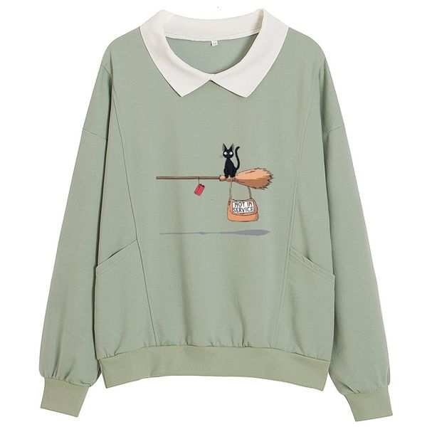 women hoodie japanese harajuku girls kawaii cartoon print sweatshirt cotton casual loose s turn-down collar with pocket a823, Black
women hoodie japanese harajuku girls kawaii cartoon print sweatshirt cotton casual loose s turn-down collar with pocket a823, Black