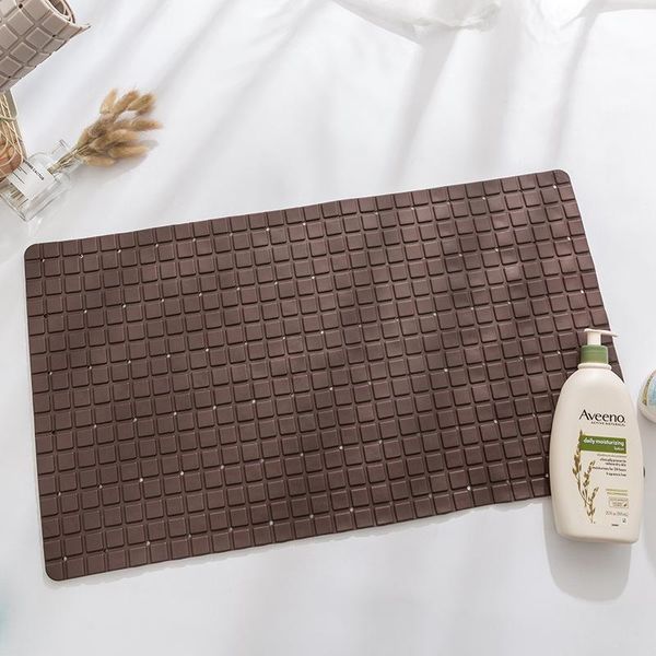 bath mats pvc plaid anti-silp rug with suction cup solid khaki,grey,white door 3d mat use home,wedding,area for living room