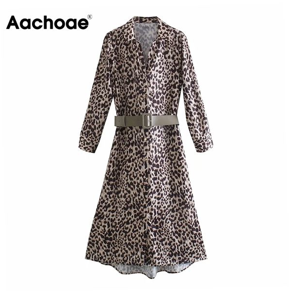 aachoae fashion leopard print shirt dress women a line long sleeve sashes dress turn down collar office ladies dresses vestidos 210413, Black;gray
aachoae fashion leopard print shirt dress women a line long sleeve sashes dress turn down collar office ladies dresses vestidos 210413, Black;gray