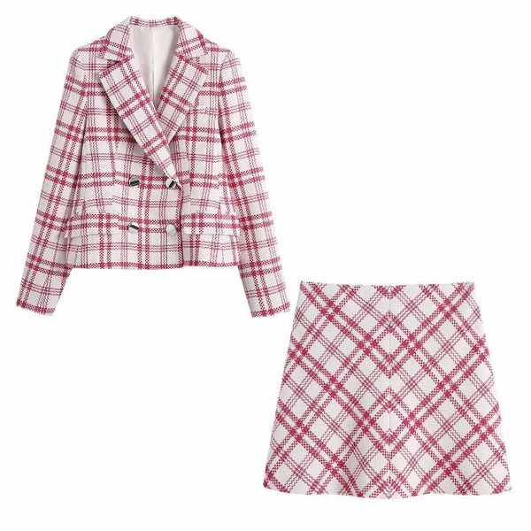 two piece dress 2021 women 2 set suit checkered blazer and mini skirt elegant high fashion chic lady woman, White
two piece dress 2021 women 2 set suit checkered blazer and mini skirt elegant high fashion chic lady woman, White