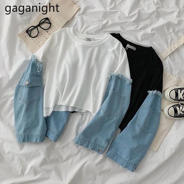 women's t-shirt gaganight long sleeve t shirt womens denim patchwork loose tshirt 2021 spring autumn basic tee female casual clothes, White
women's t-shirt gaganight long sleeve t shirt womens denim patchwork loose tshirt 2021 spring autumn basic tee female casual clothes, White